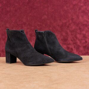 AGL Women Black Dressy Office Italian Black Suede boots sz 7.5-8US EUR 38.5